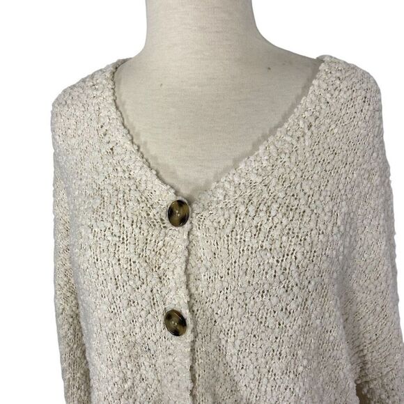 Sanctuary S Ivory Cardigan Sweater Cropped Boho Cottagecore Lagenlook Fits M L - Picture 5 of 9